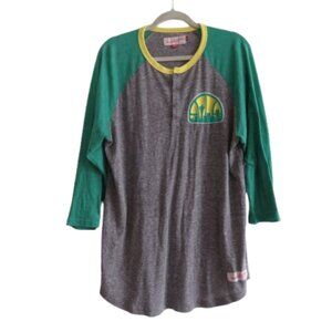 MITCHELL & NESS Seattle Supersonics Henley Basketball Top Sport - Size XL
